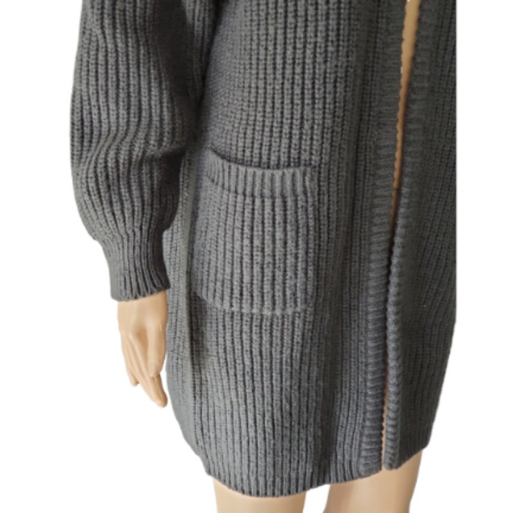 16th Street Gray Open Knit Cardigan Medium Size - Picture 6 of 8